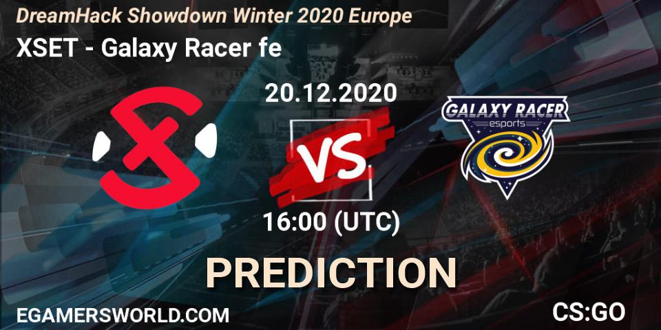 XSET - Galaxy Racer fe: Maç tahminleri. 20.12.2020 at 16:00, Counter-Strike (CS2), DreamHack Showdown Winter 2020 Europe