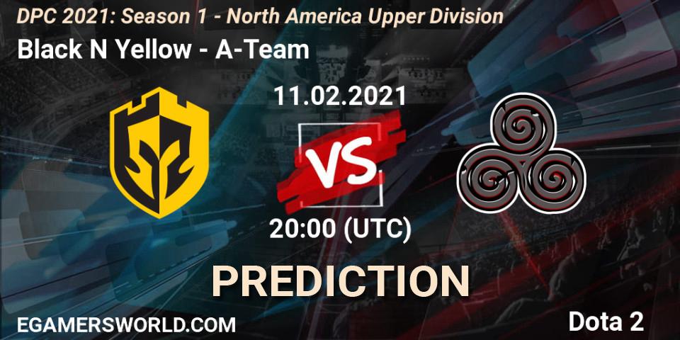 Black N Yellow - A-Team: Maç tahminleri. 11.02.2021 at 20:00, Dota 2, DPC 2021: Season 1 - North America Upper Division