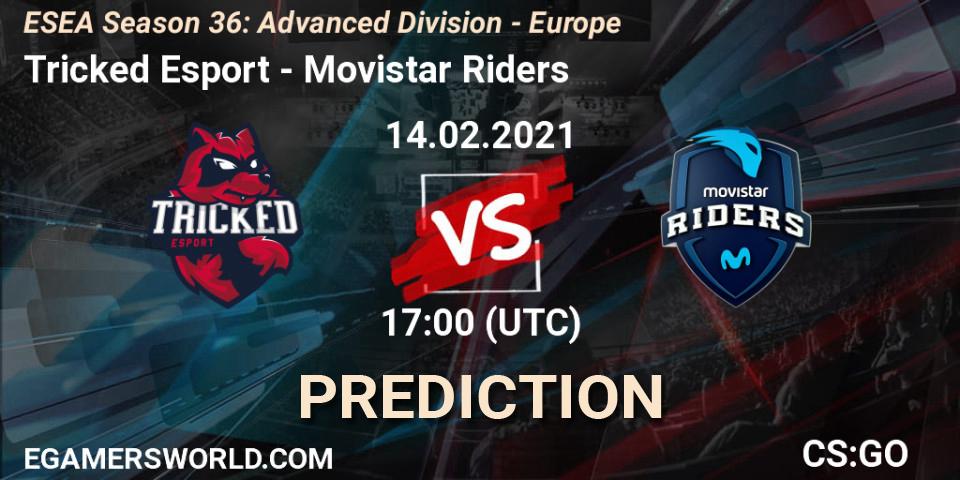 Tricked Esport - Movistar Riders: Maç tahminleri. 14.02.21, CS2 (CS:GO), ESEA Season 36: Europe - Advanced Division
