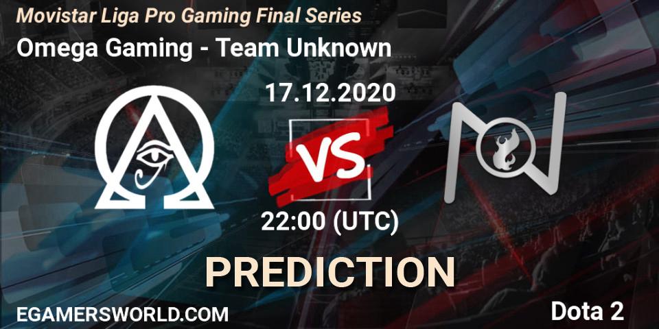 Omega Gaming - Team Unknown: Maç tahminleri. 17.12.2020 at 22:25, Dota 2, Movistar Liga Pro Gaming Final Series