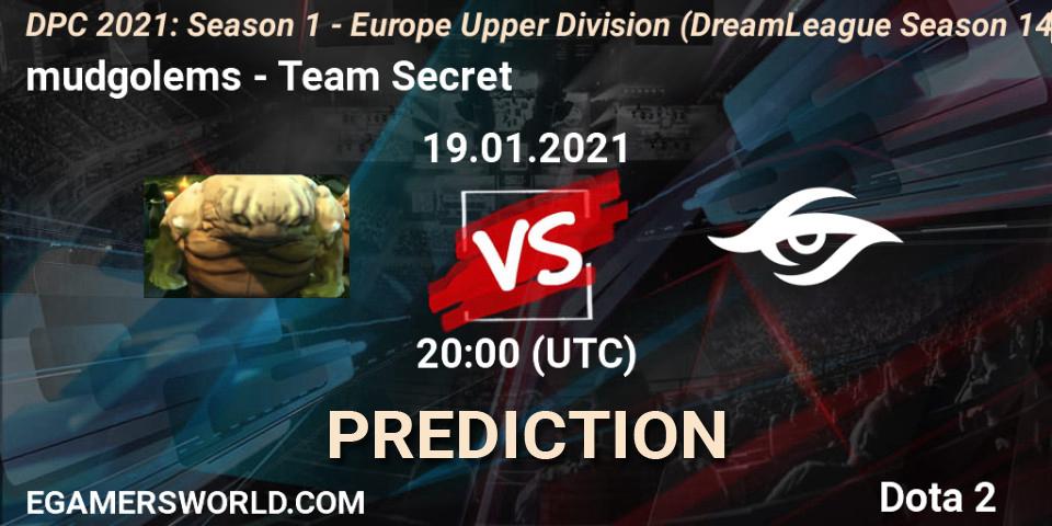 mudgolems - Team Secret: Maç tahminleri. 19.01.2021 at 20:24, Dota 2, DPC 2021: Season 1 - Europe Upper Division (DreamLeague Season 14)