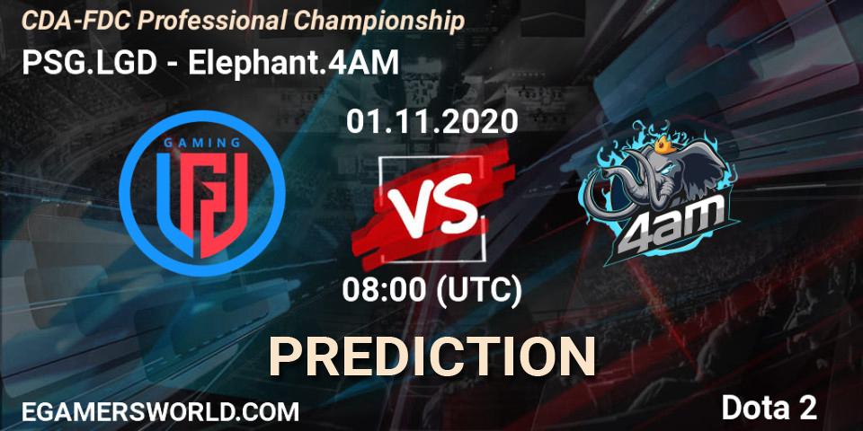 PSG.LGD - Elephant.4AM: Maç tahminleri. 01.11.2020 at 08:06, Dota 2, CDA-FDC Professional Championship