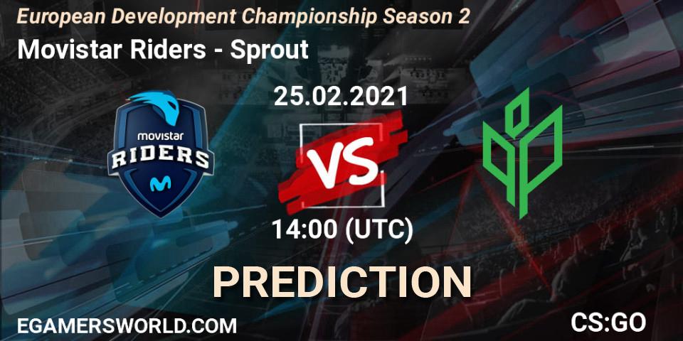 Movistar Riders - Sprout: Maç tahminleri. 25.02.2021 at 14:00, Counter-Strike (CS2), European Development Championship Season 2