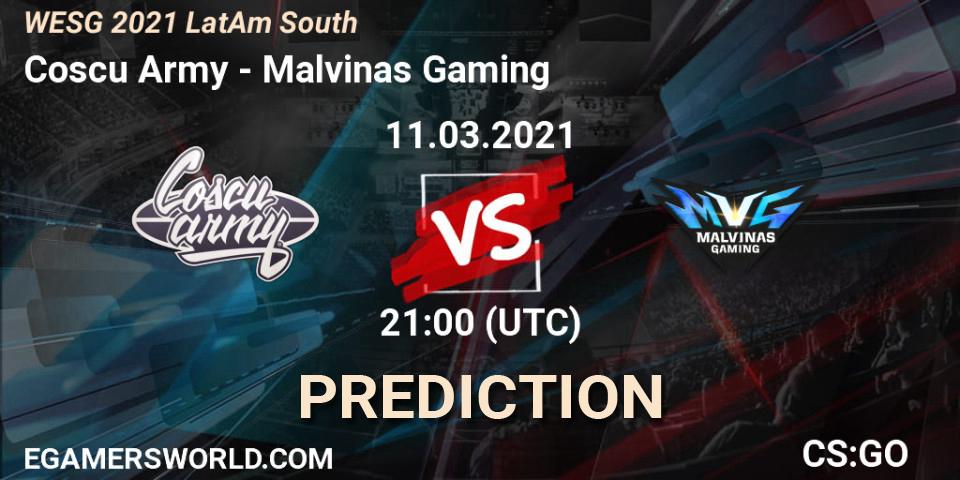 Coscu Army - Malvinas Gaming: Maç tahminleri. 11.03.2021 at 21:00, Counter-Strike (CS2), WESG 2021 LatAm South