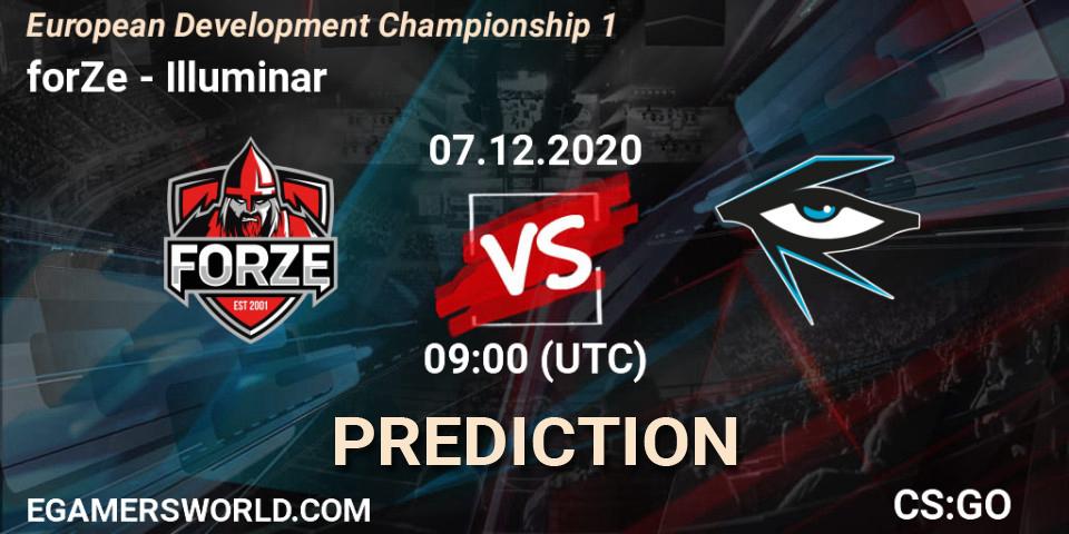 forZe - Illuminar: Maç tahminleri. 07.12.2020 at 09:00, Counter-Strike (CS2), European Development Championship 1