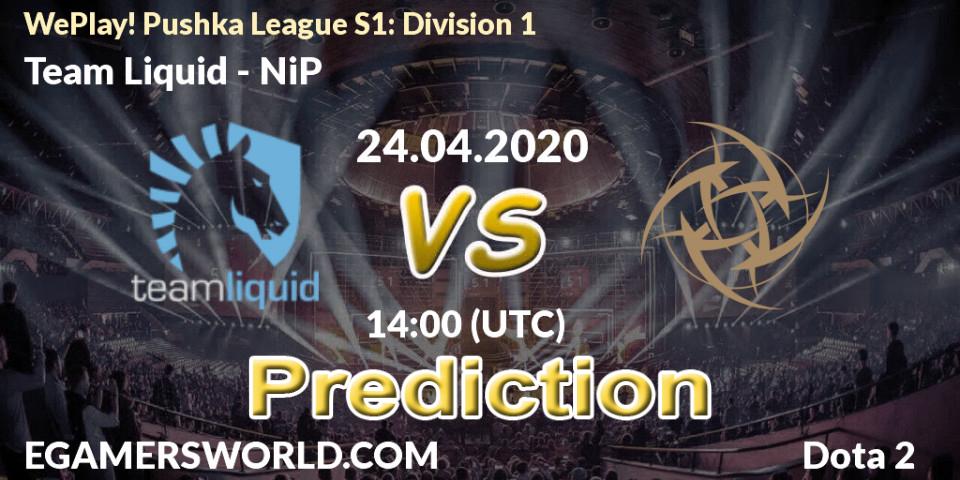Team Liquid - NiP: Maç tahminleri. 24.04.20, Dota 2, WePlay! Pushka League S1: Division 1