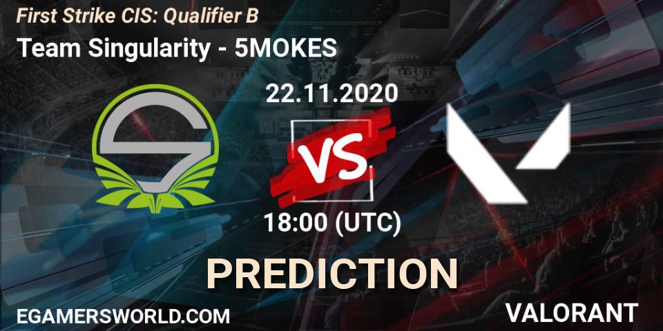 Team Singularity - 5MOKES: Maç tahminleri. 23.11.20, VALORANT, First Strike CIS: Qualifier B