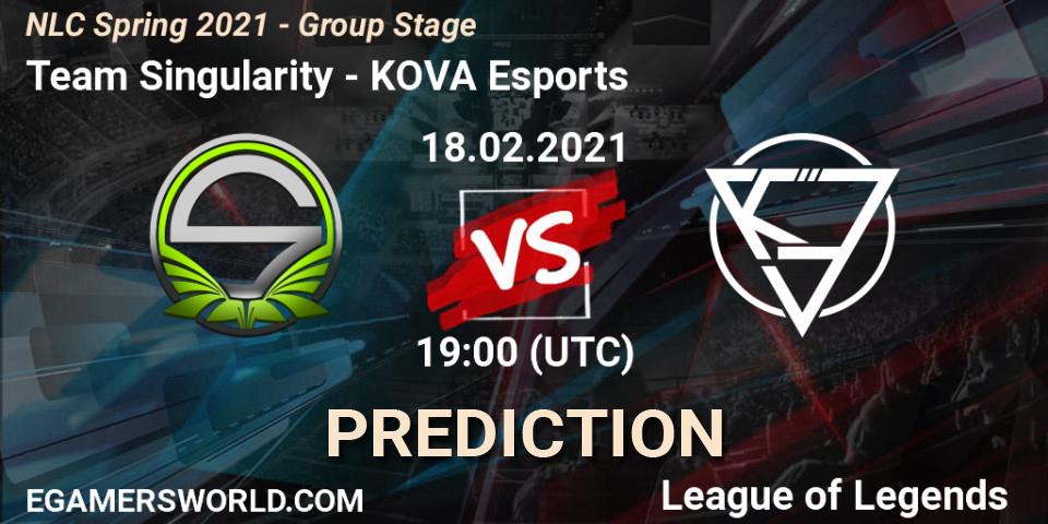 Team Singularity - KOVA Esports: Maç tahminleri. 18.02.2021 at 19:00, LoL, NLC Spring 2021 - Group Stage