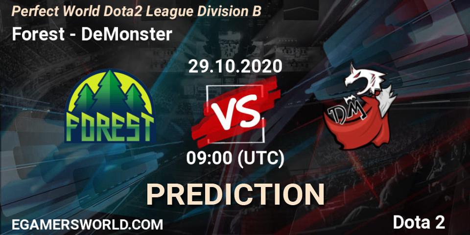 Forest - DeMonster: Maç tahminleri. 29.10.2020 at 09:01, Dota 2, Perfect World Dota2 League Division B