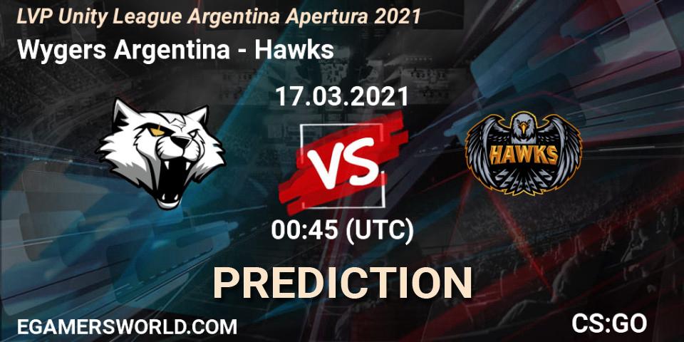 Wygers Argentina - Hawks: Maç tahminleri. 17.03.2021 at 00:45, Counter-Strike (CS2), LVP Unity League Argentina Apertura 2021