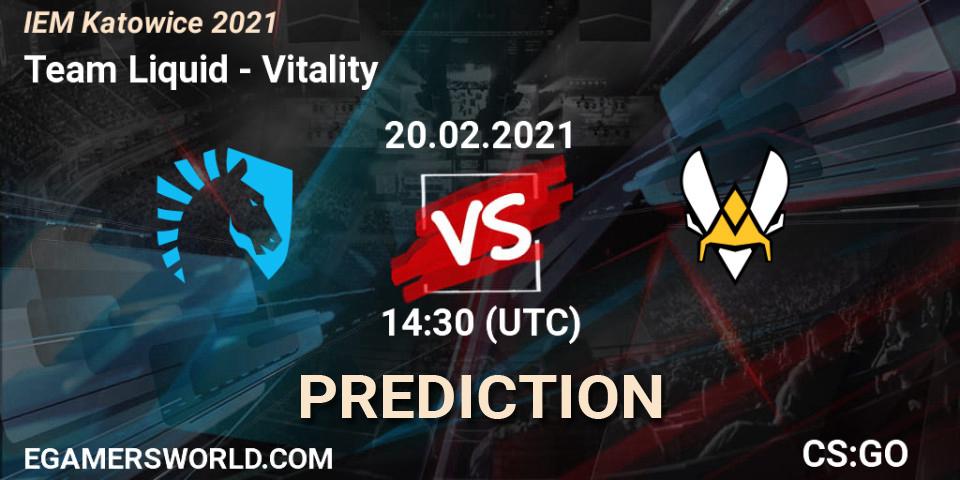 Team Liquid - Vitality: Maç tahminleri. 20.02.2021 at 14:30, Counter-Strike (CS2), IEM Katowice 2021