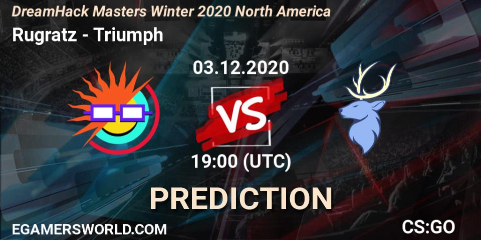 Rugratz - Triumph: Maç tahminleri. 03.12.2020 at 19:00, Counter-Strike (CS2), DreamHack Masters Winter 2020 North America