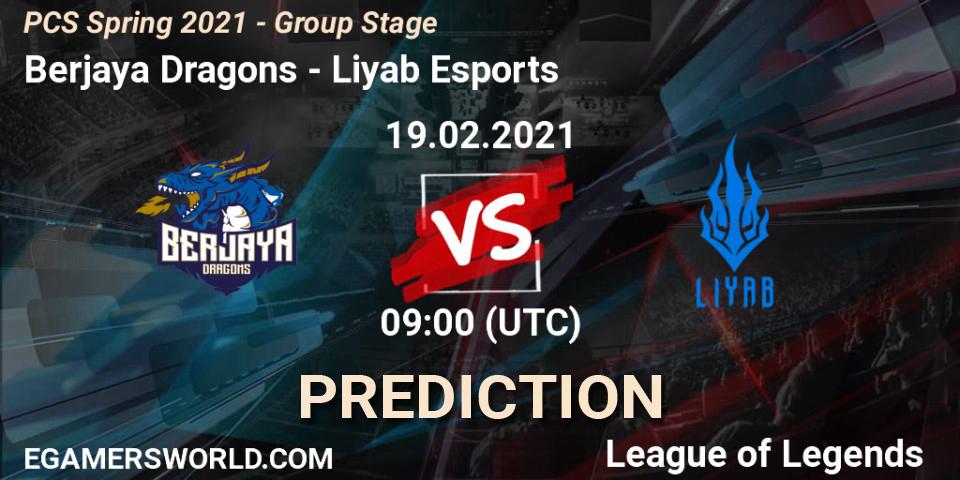 Berjaya Dragons - Liyab Esports: Maç tahminleri. 19.02.2021 at 09:00, LoL, PCS Spring 2021 - Group Stage