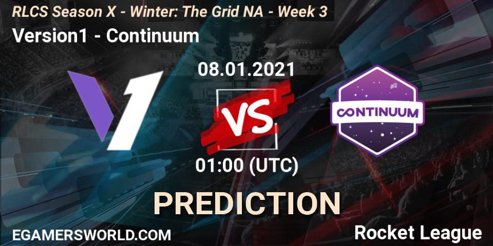 Version1 - Continuum: Maç tahminleri. 15.01.2021 at 01:00, Rocket League, RLCS Season X - Winter: The Grid NA - Week 3