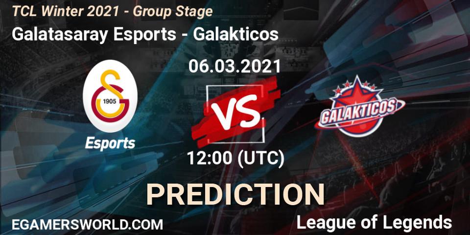 Galatasaray Esports - Galakticos: Maç tahminleri. 06.03.2021 at 12:00, LoL, TCL Winter 2021 - Group Stage