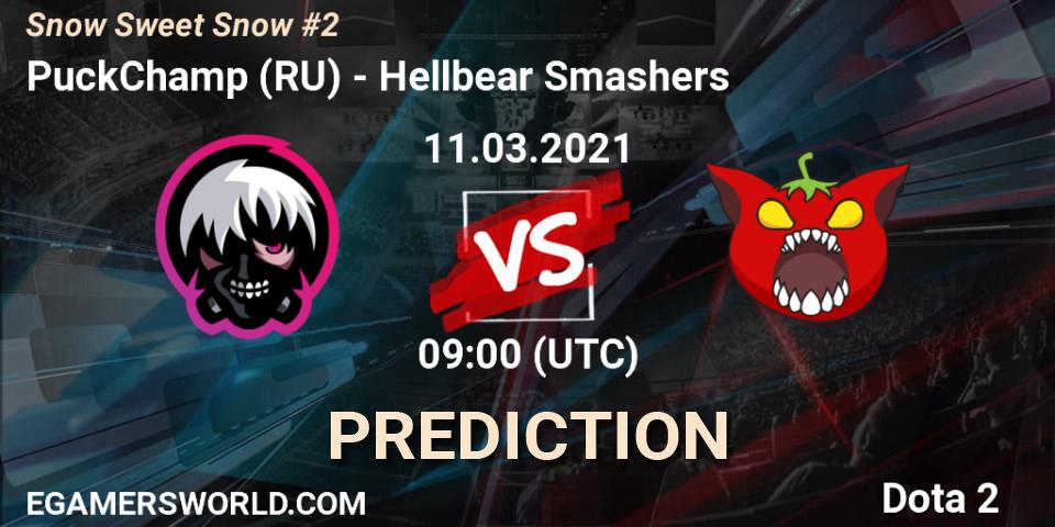 PuckChamp (RU) - Hellbear Smashers: Maç tahminleri. 11.03.2021 at 09:00, Dota 2, Snow Sweet Snow #2
