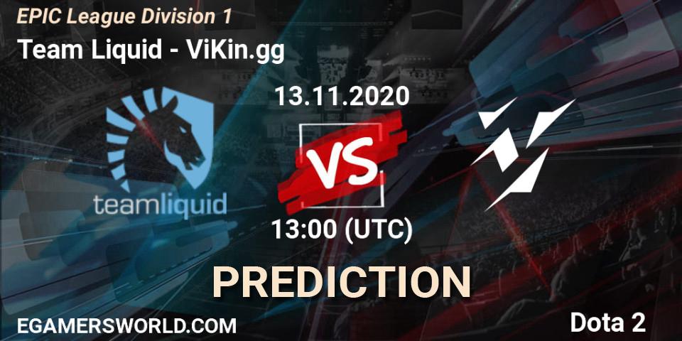 Team Liquid - ViKin.gg: Maç tahminleri. 13.11.2020 at 13:01, Dota 2, EPIC League Division 1