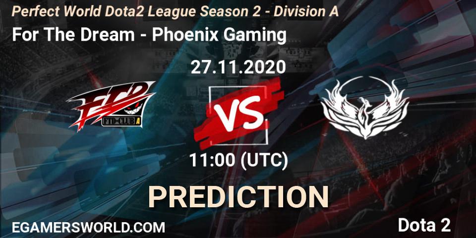 For The Dream - Phoenix Gaming: Maç tahminleri. 27.11.2020 at 10:17, Dota 2, Perfect World Dota2 League Season 2 - Division A