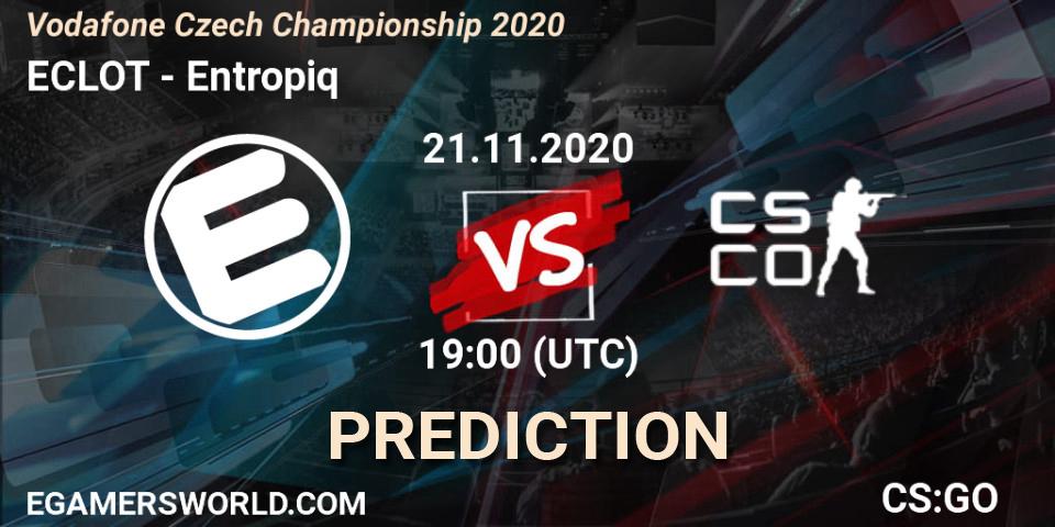 ECLOT - Entropiq: Maç tahminleri. 21.11.2020 at 18:30, Counter-Strike (CS2), Vodafone Czech Championship 2020