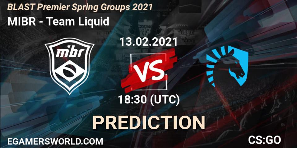 MIBR - Team Liquid: Maç tahminleri. 13.02.21, CS2 (CS:GO), BLAST Premier Spring Groups 2021