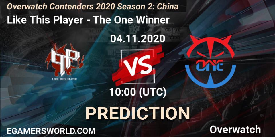 Like This Player - The One Winner: Maç tahminleri. 04.11.20, Overwatch, Overwatch Contenders 2020 Season 2: China