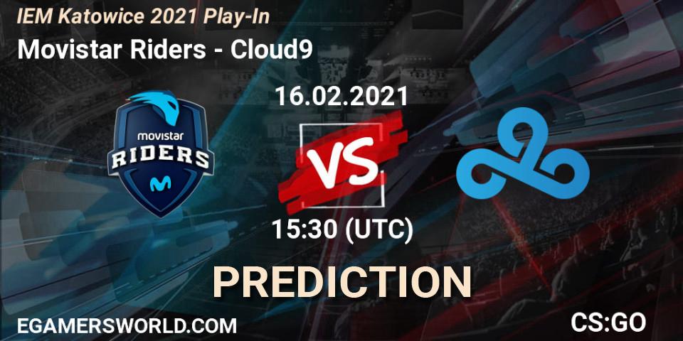 Movistar Riders - Cloud9: Maç tahminleri. 16.02.2021 at 15:30, Counter-Strike (CS2), IEM Katowice 2021 Play-In