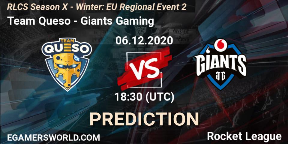 Team Queso - Giants Gaming: Maç tahminleri. 06.12.2020 at 19:00, Rocket League, RLCS Season X - Winter: EU Regional Event 2