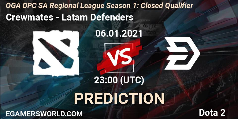 Crewmates - Latam Defenders: Maç tahminleri. 06.01.2021 at 23:00, Dota 2, DPC 2021: Season 1 - South America Closed Qualifier