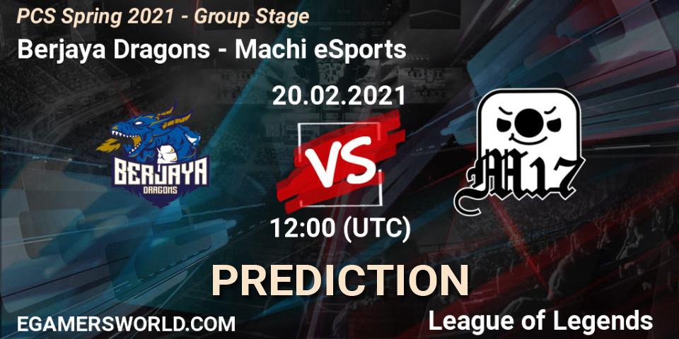 Berjaya Dragons - Machi eSports: Maç tahminleri. 20.02.2021 at 12:05, LoL, PCS Spring 2021 - Group Stage