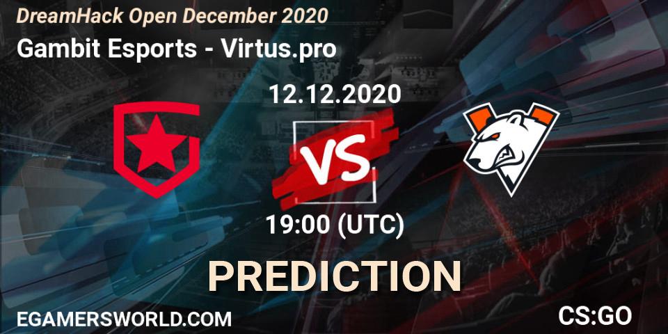 Gambit Esports - Virtus.pro: Maç tahminleri. 12.12.2020 at 18:40, Counter-Strike (CS2), DreamHack Open December 2020
