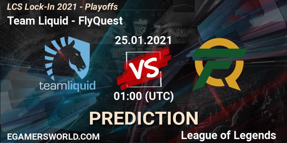 Team Liquid - FlyQuest: Maç tahminleri. 24.01.2021 at 22:40, LoL, LCS Lock-In 2021 - Playoffs