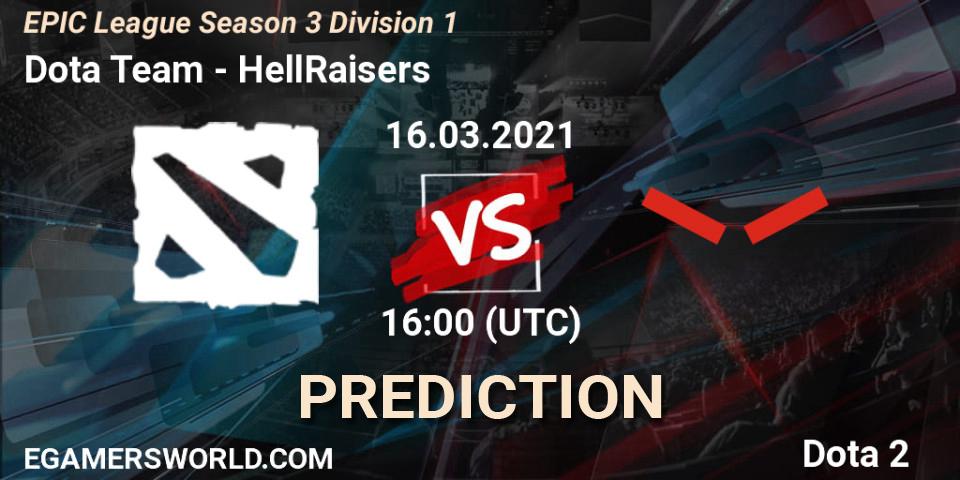 Dota Team - HellRaisers: Maç tahminleri. 16.03.2021 at 16:03, Dota 2, EPIC League Season 3 Division 1