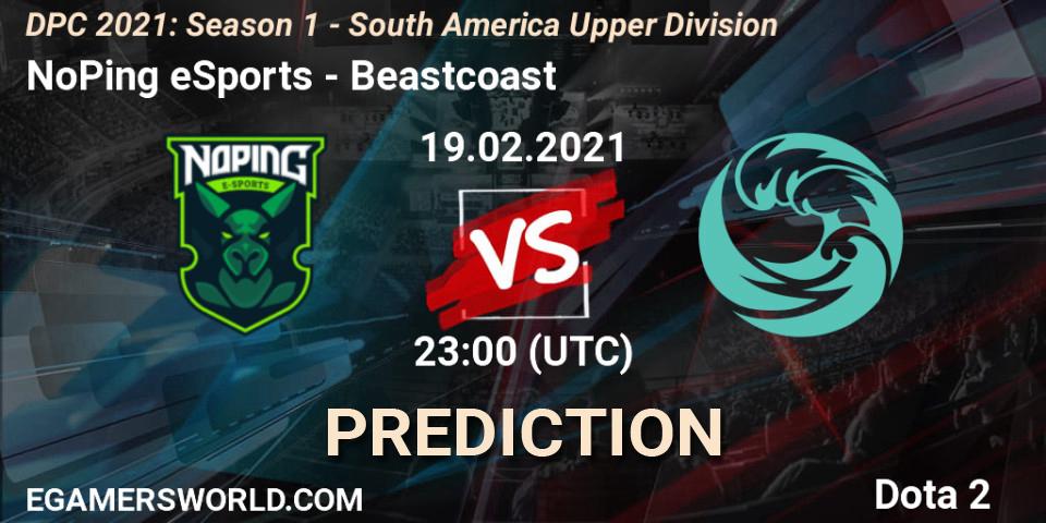 NoPing eSports - Beastcoast: Maç tahminleri. 19.02.2021 at 23:00, Dota 2, DPC 2021: Season 1 - South America Upper Division