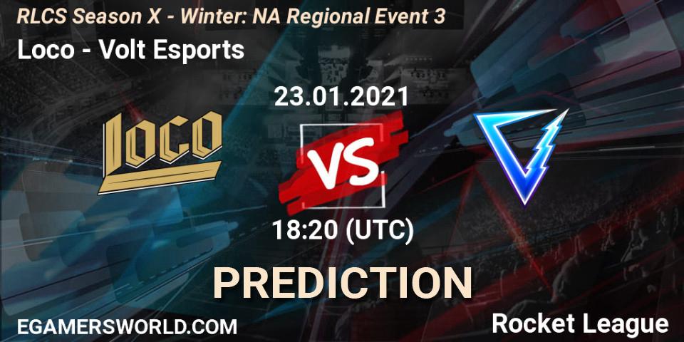 Loco - Volt Esports: Maç tahminleri. 23.01.2021 at 19:20, Rocket League, RLCS Season X - Winter: NA Regional Event 3