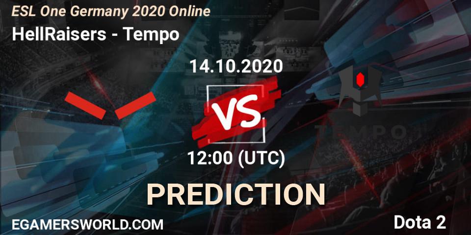 HellRaisers - Tempo: Maç tahminleri. 14.10.2020 at 12:00, Dota 2, ESL One Germany 2020 Online