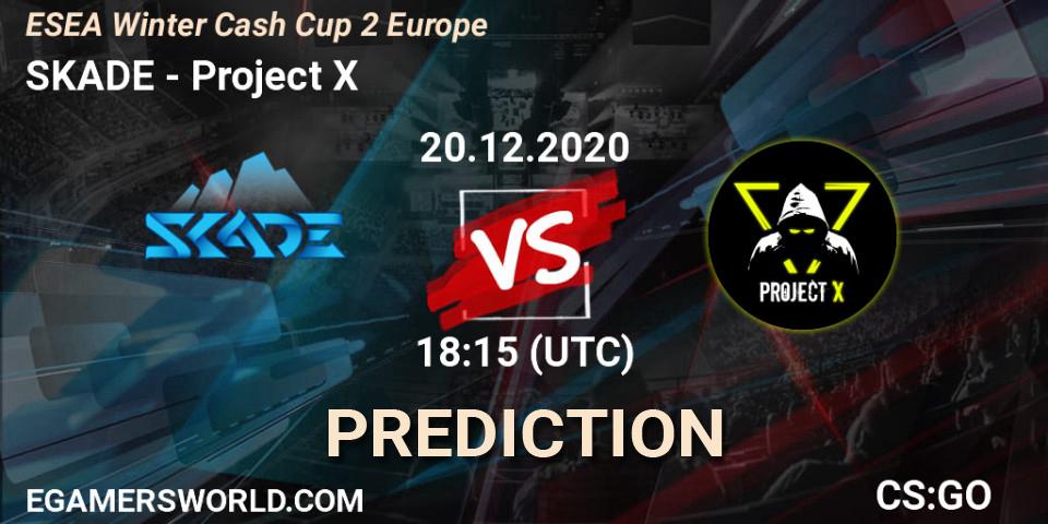 SKADE - Project X: Maç tahminleri. 20.12.2020 at 18:30, Counter-Strike (CS2), ESEA Winter Cash Cup 2 Europe