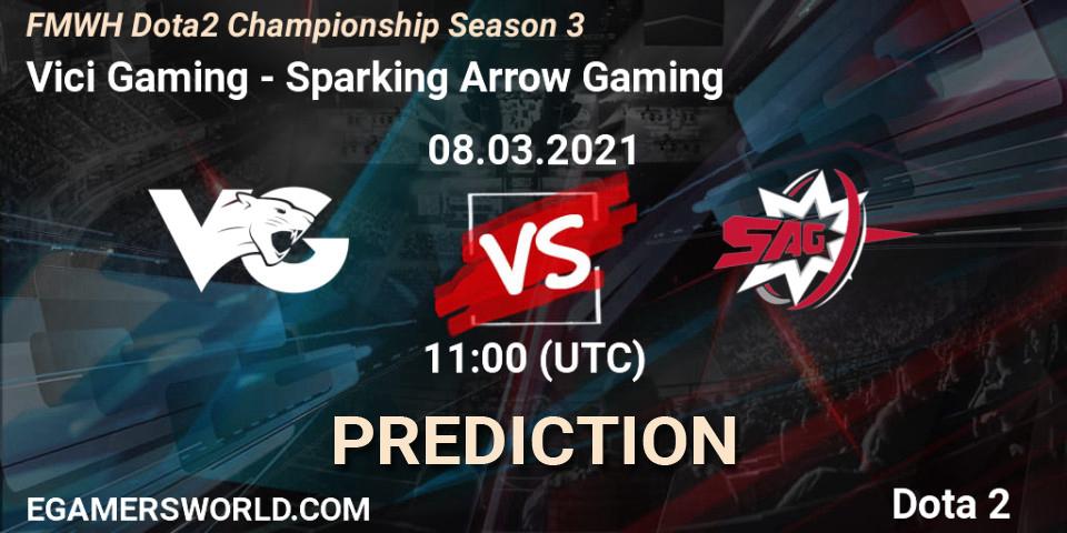 Vici Gaming - Sparking Arrow Gaming: Maç tahminleri. 02.03.2021 at 08:00, Dota 2, FMWH Dota2 Championship Season 3