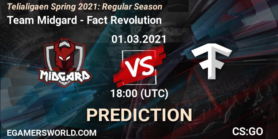 Team Midgard - Fact Revolution: Maç tahminleri. 01.03.2021 at 18:00, Counter-Strike (CS2), Telialigaen Spring 2021: Regular Season