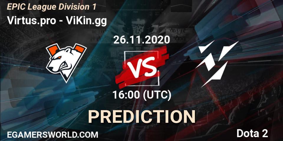 Virtus.pro - ViKin.gg: Maç tahminleri. 26.11.2020 at 16:36, Dota 2, EPIC League Division 1