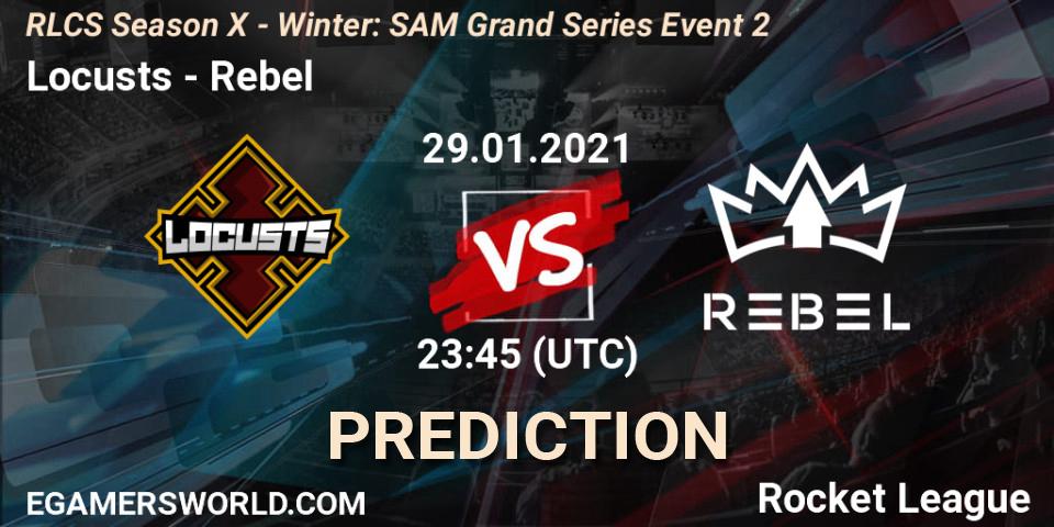 Locusts - Rebel: Maç tahminleri. 29.01.2021 at 23:45, Rocket League, RLCS Season X - Winter: SAM Grand Series Event 2