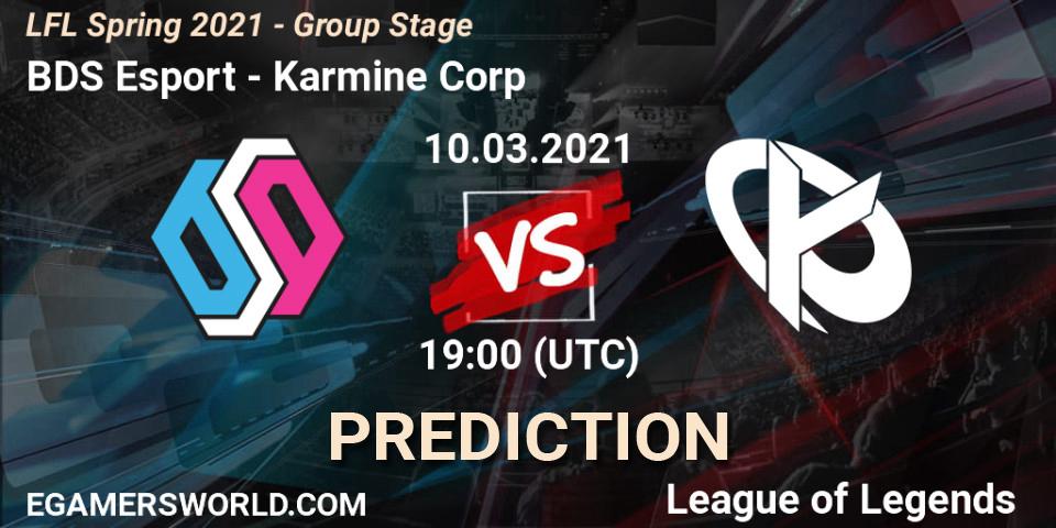 BDS Esport - Karmine Corp: Maç tahminleri. 10.03.2021 at 19:00, LoL, LFL Spring 2021 - Group Stage