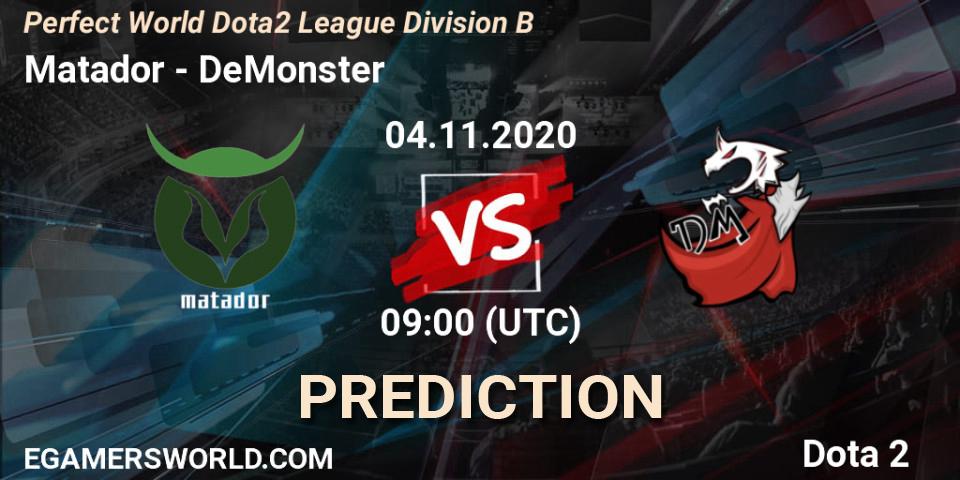 Matador - DeMonster: Maç tahminleri. 04.11.2020 at 08:57, Dota 2, Perfect World Dota2 League Division B