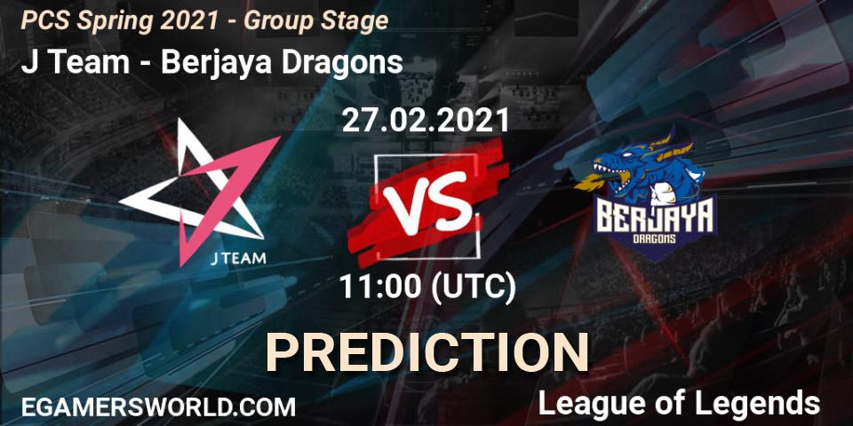 J Team - Berjaya Dragons: Maç tahminleri. 27.02.2021 at 12:05, LoL, PCS Spring 2021 - Group Stage