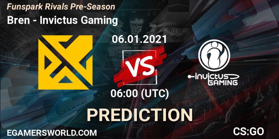 Bren - Invictus Gaming: Maç tahminleri. 06.01.2021 at 06:00, Counter-Strike (CS2), Funspark Rivals Pre-Season