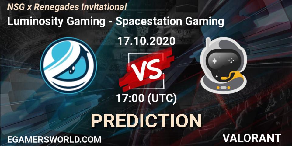 Luminosity Gaming - Spacestation Gaming: Maç tahminleri. 17.10.2020 at 17:00, VALORANT, NSG x Renegades Invitational