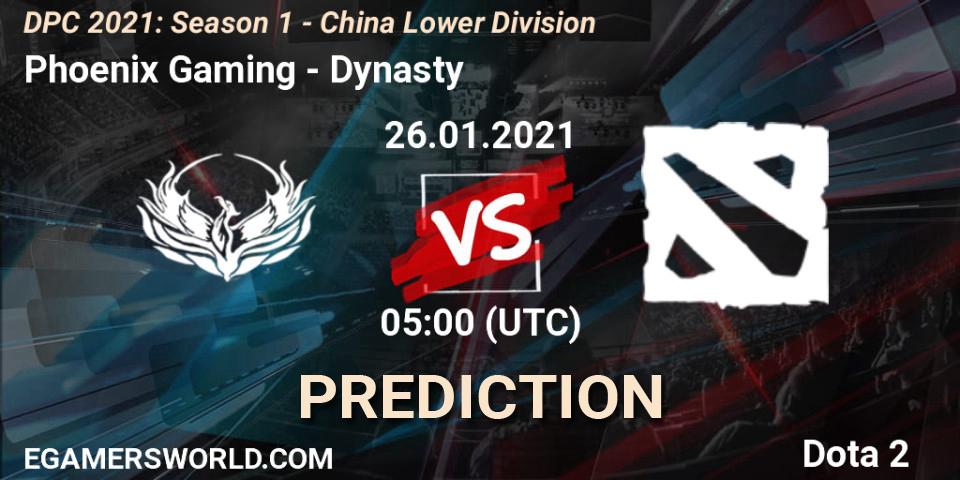 Phoenix Gaming - Dynasty: Maç tahminleri. 26.01.2021 at 05:04, Dota 2, DPC 2021: Season 1 - China Lower Division