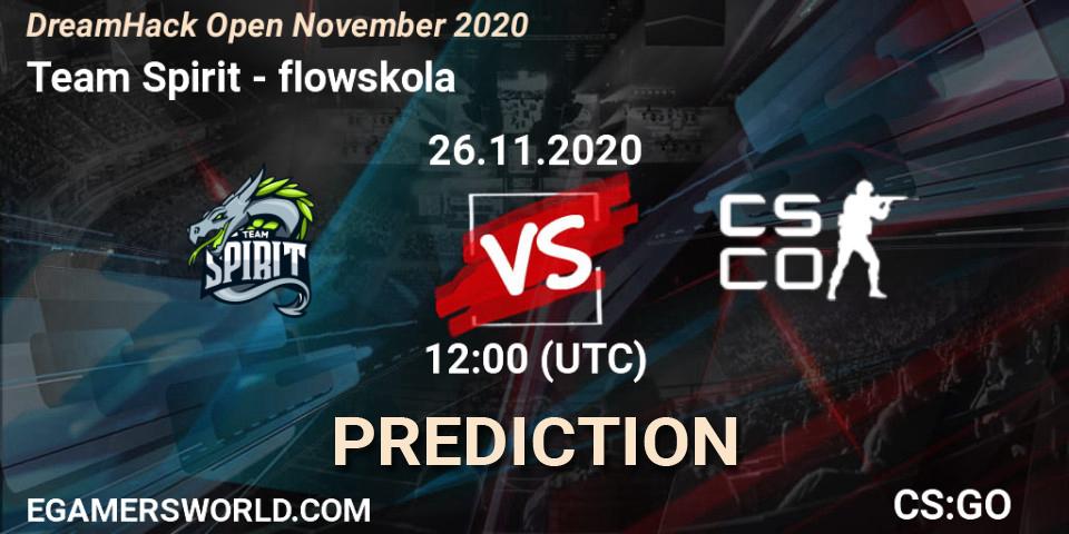 Team Spirit - flowskola: Maç tahminleri. 26.11.2020 at 12:00, Counter-Strike (CS2), DreamHack Open November 2020