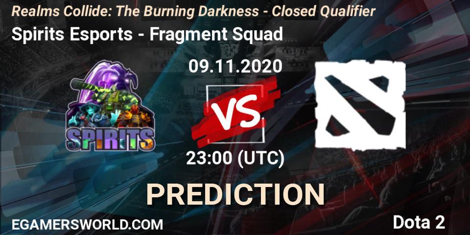 Spirits Esports - Fragment Squad: Maç tahminleri. 09.11.2020 at 23:11, Dota 2, Realms Collide: The Burning Darkness - Closed Qualifier