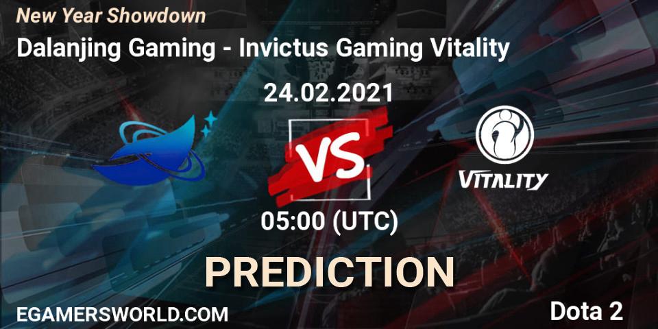 Dalanjing Gaming - Invictus Gaming Vitality: Maç tahminleri. 24.02.2021 at 05:09, Dota 2, New Year Showdown
