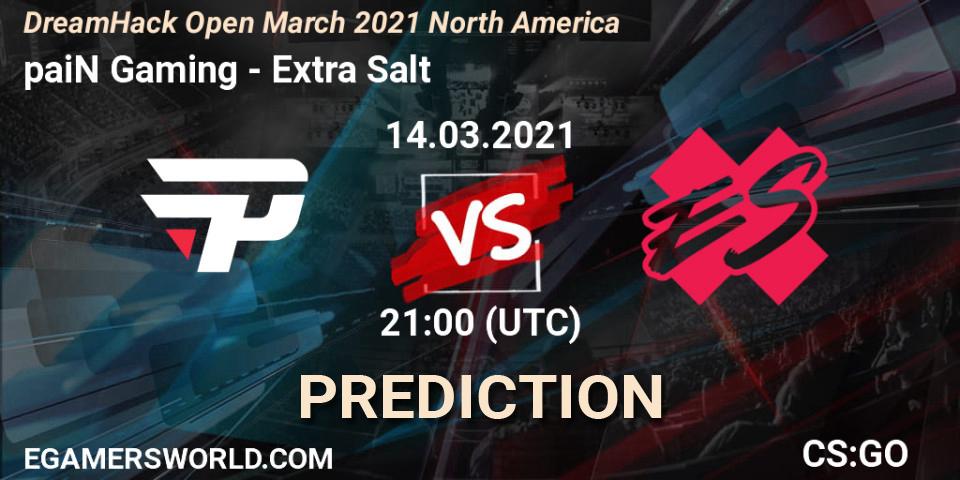 paiN Gaming - Extra Salt: Maç tahminleri. 14.03.2021 at 21:00, Counter-Strike (CS2), DreamHack Open March 2021 North America